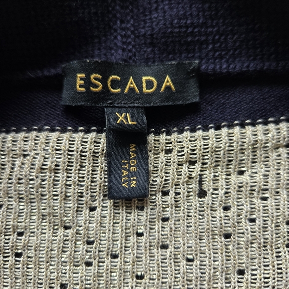 Escada Wool Blend Cardigan Womens XL Flawed - Picture 6 of 14